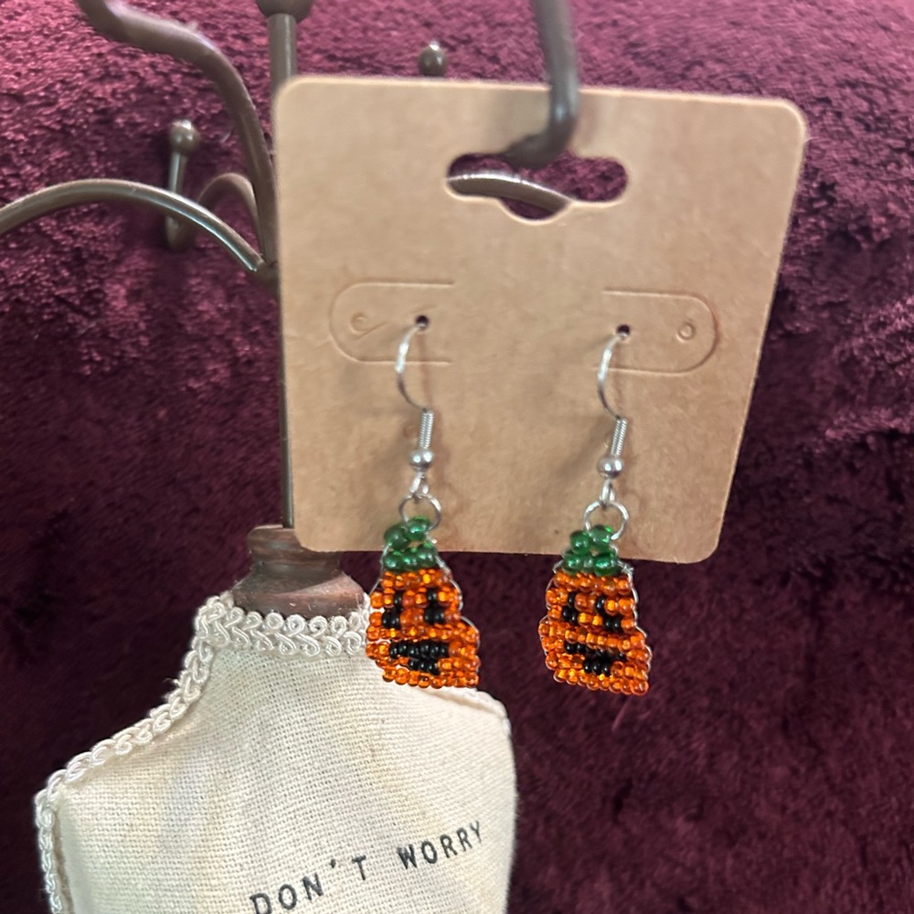 Handmade Pumpkin Earrings